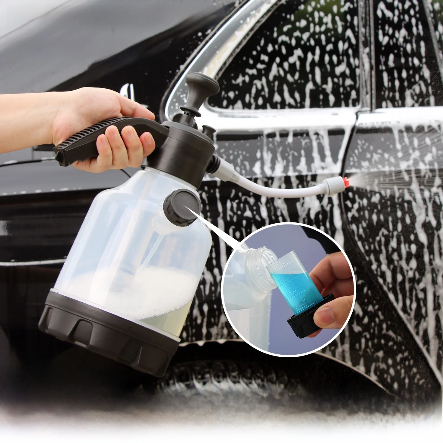 

Ручной пеногенератор-опрыскиватель для дома и автомобиля с боковой емкостью для воды, для сада и уборки