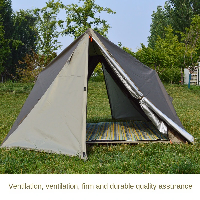 Outdoor Portable Family Camping Supplies Beach Park Sunshade Waterproof Fully Automatic Triangular Camping Folding Tent