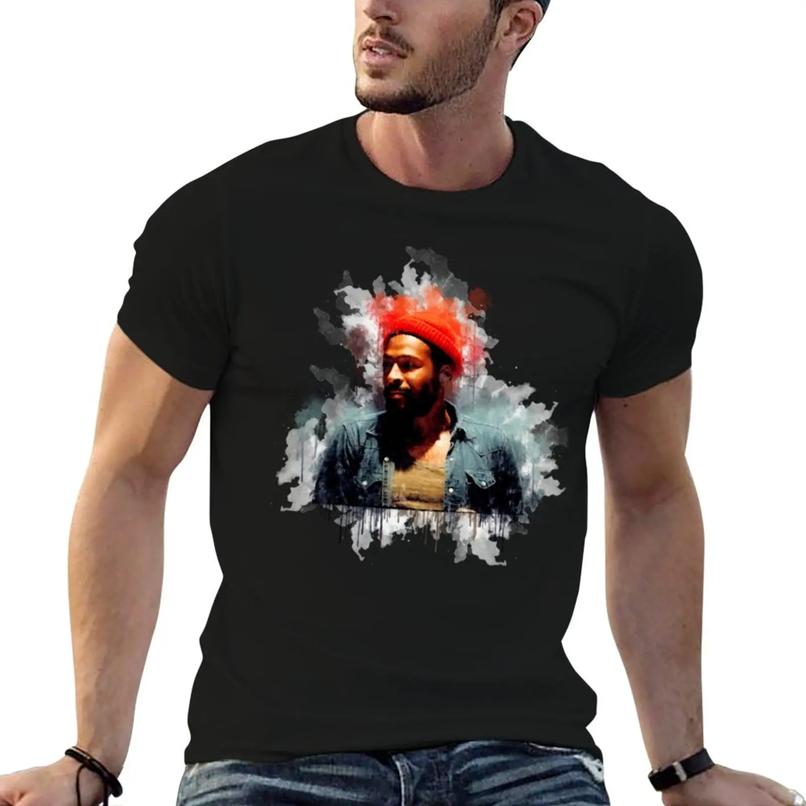 

Marvin Gaye Water T-Shirt man t shirts cotton t shirts for man slim fit T-Shirt
