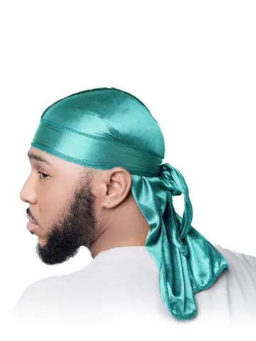 Unisex Long Silky Durag Long Tail Silky Scarf Muslim Doo Rag Pirate Hat Durag Chemo Caps Skull Hat Turban hair band Bandanas