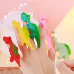 Dinosaur Catapult Finger Darts Spoof Stretch Dinos Toy Squishy Funny Pranks Cool Stuff Sensory Kids Toys Anti Stress Fidget Toys