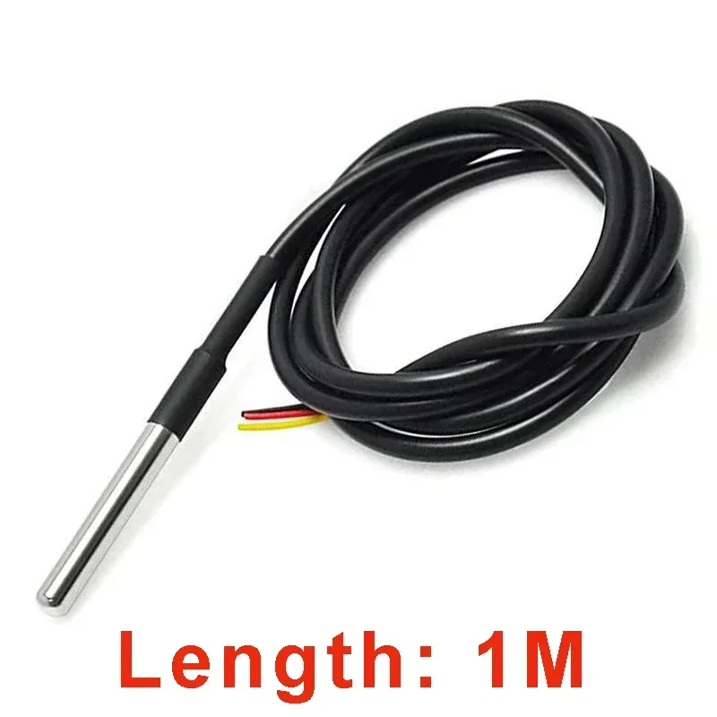 1-5 Meter DS18B20 Probe Temperature Sensor Stainless Steel Encapsulated Waterproof 18b20 Cable