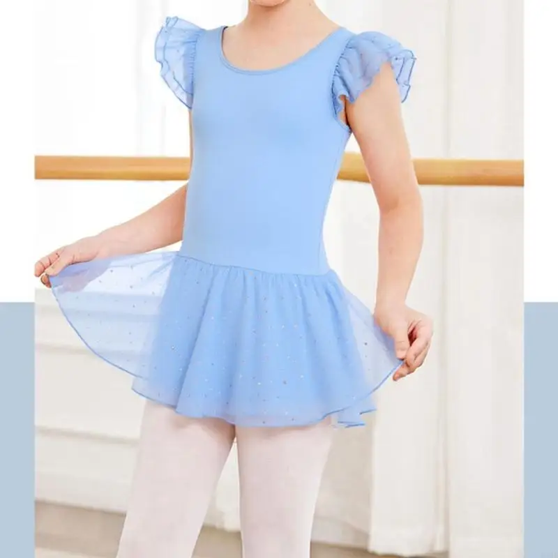 Y3NE SEQUINS DANCE Ballet Leotards With Váy cho Girls Trẻ mới biết đi Trang phục Ballerinas