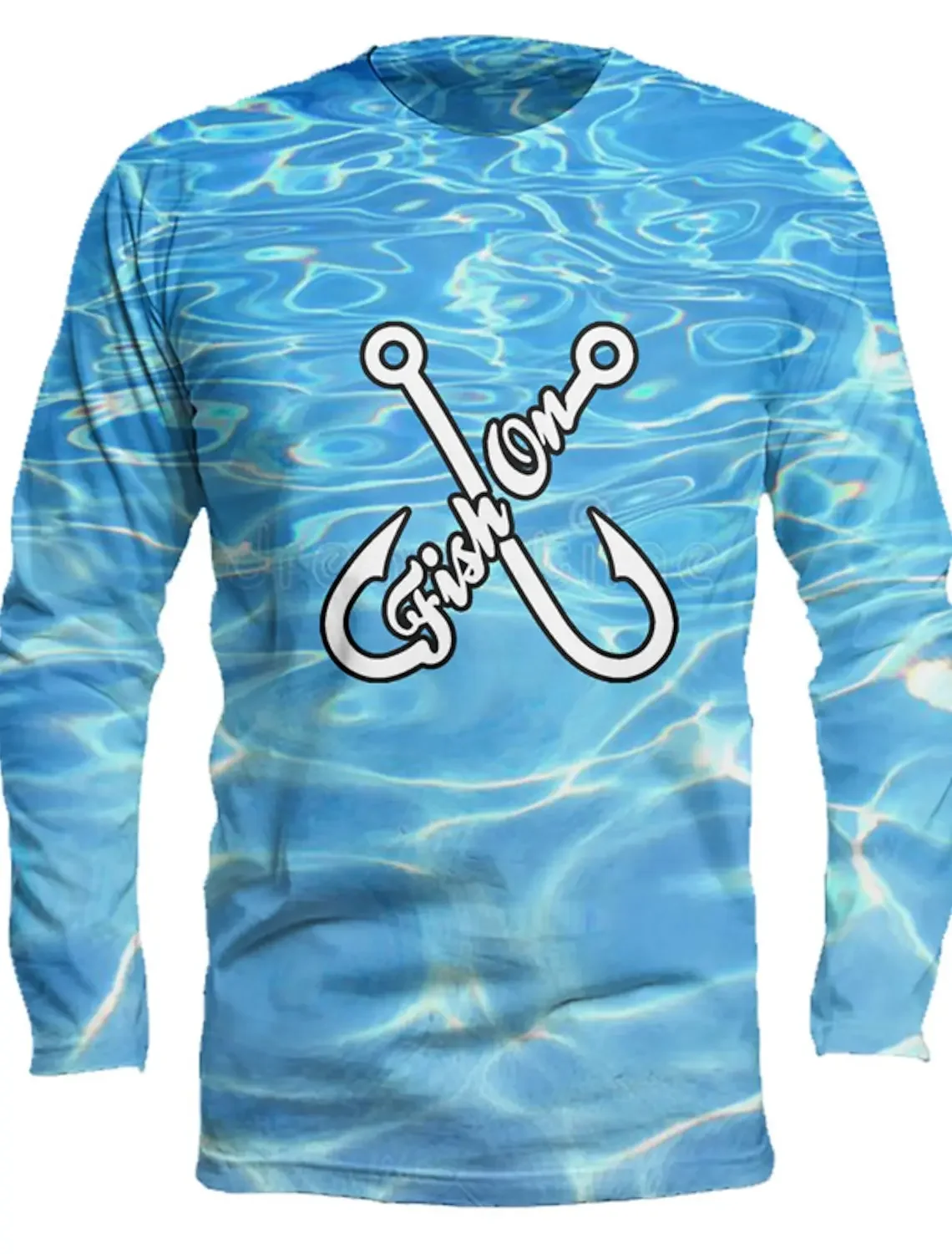 الرجال ثلاثية الأبعاد قميص لصيد السمك في الهواء الطلق بأكمام طويلة المضادة للأشعة فوق البنفسجية تنفس التجفيف السريع خفيفة الوزن Sweatwicking أعلى الربيع/الصيف الصيد