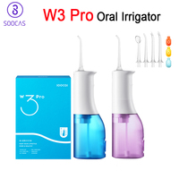 SOOCAS W3 Pro Oral Irrigator 4 Type Nozzle Electric Cleaner Flosser Teeth Type-C Rechargeable 7 Mode 240ML Water Tank Removeable
