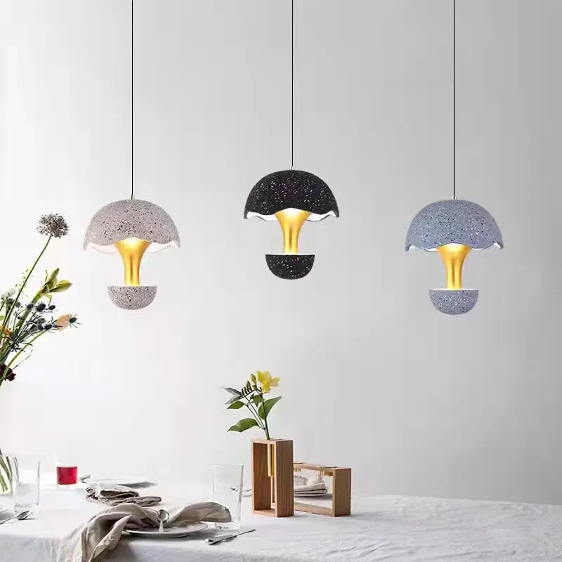 

NEW Modern Bedroom Bedside Cement Hanging Pendant Lighting Industrial Style Bar Bar Minimalist Planet Led Small Chandelier