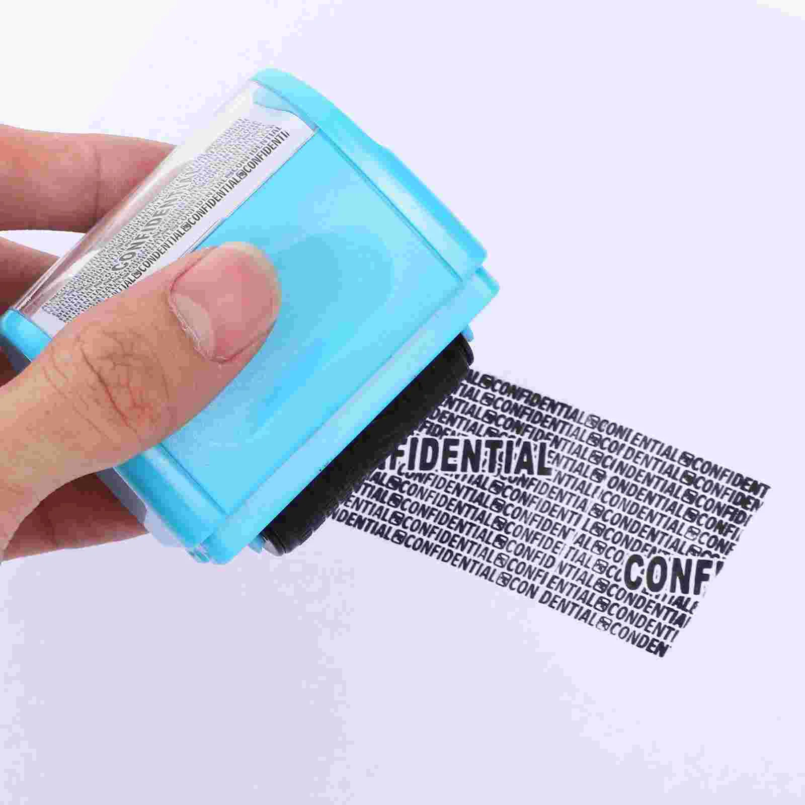Confidentiality Seal Stamps Identity Theft Protection Roller Privacy Accessory Secret Smudge Pen Unpack