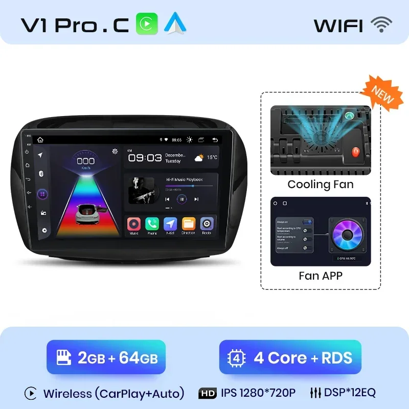 Junsun Draadloze Carplay Android Auto Radio Voor Honda Edix Frv 2004 2007-2009 Auto Intelligente Systemen Rds Bt Dsp 2 Din Autoradio