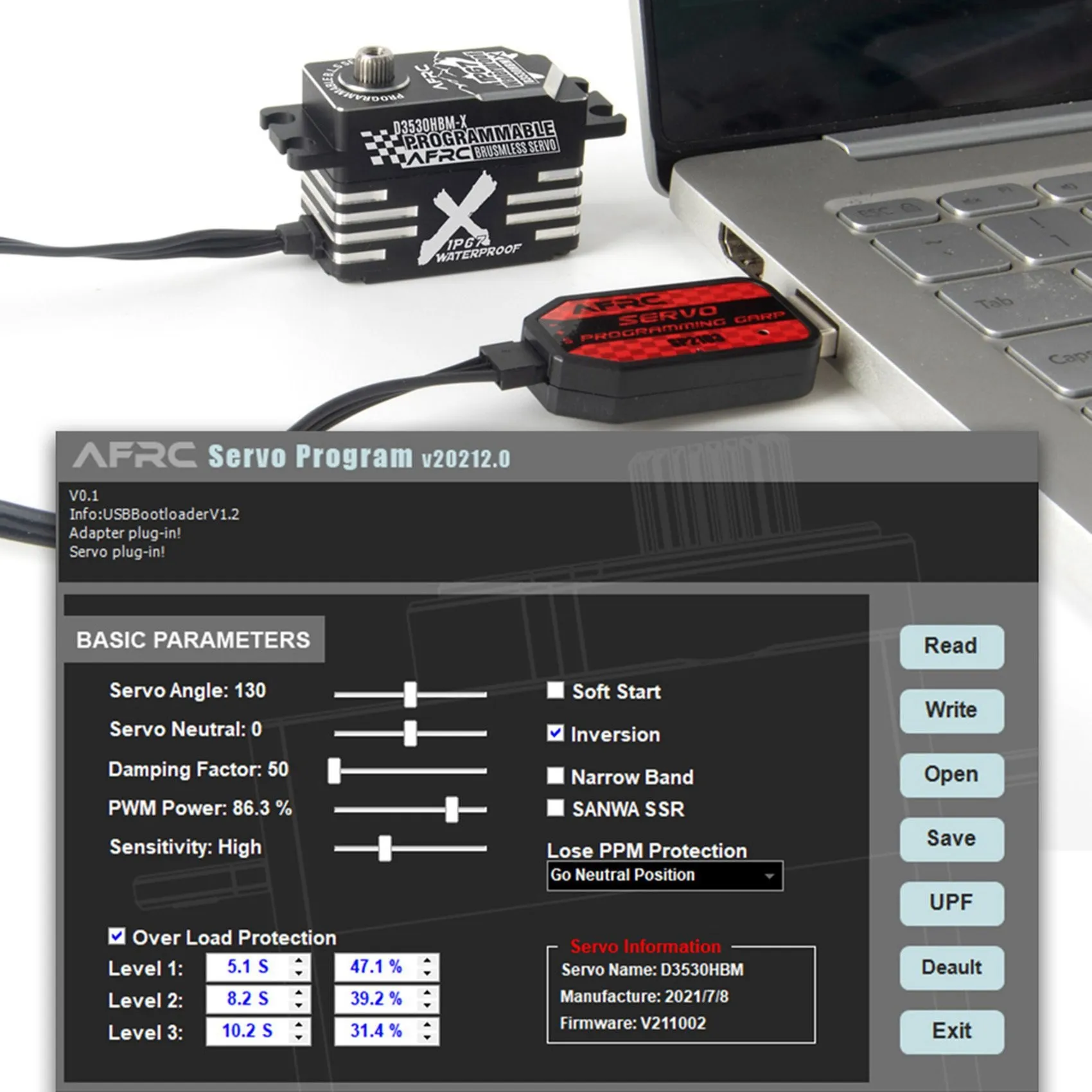 D3530HBM-X Programmeerbare Borstelloze Smart Servo Magnectic Sensor Waterdichte Stuurinrichting voor RC Vliegtuigen/Drift Auto B