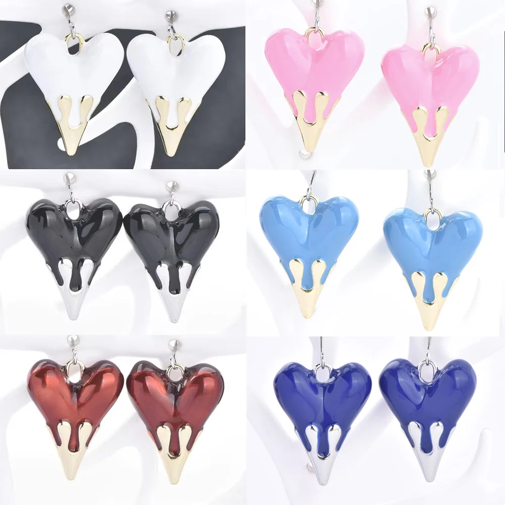 (9664) 2PCS 24K Gold Farbe Herzförmige Anhänger Messing Tropfen Öl Charms Mode Hohe Qualität DIY Schmuck, der Entdeckungen
