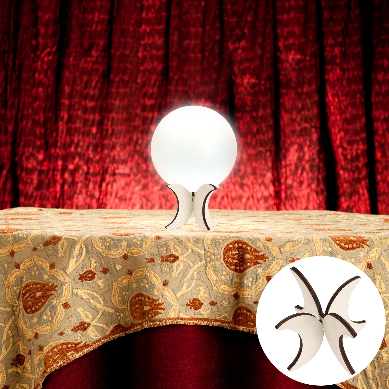 

1Pcs Wooden Crystal Ball Rack Stable Display Stand Smooth Surface Crystal Ball Holder for Home Decoration Adornment Holding Base