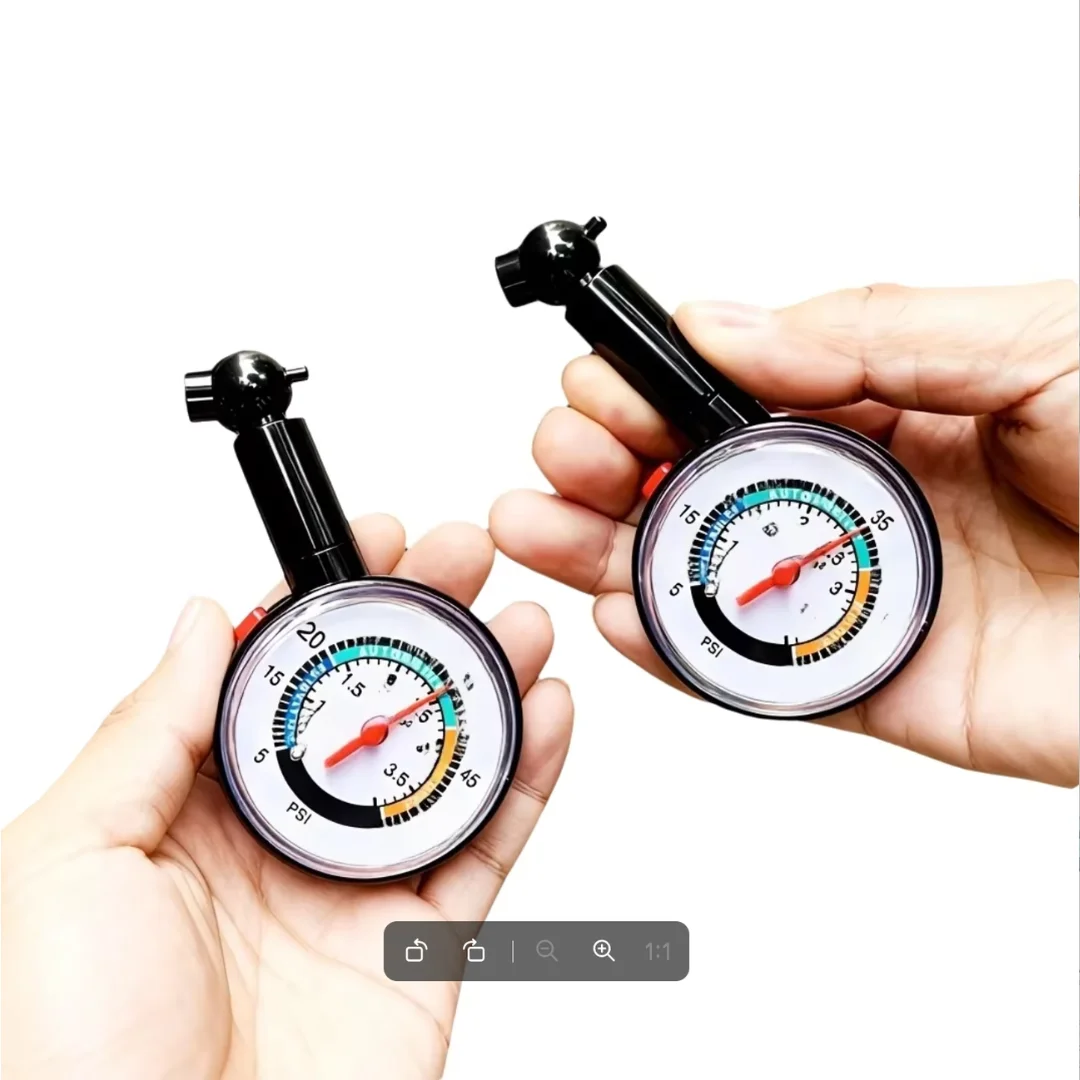 2 Pack High Precision Tire Pressure Gauges, Battery-Free Design with Dual Scales PSI & Bar, Accurate Readings for Vehicle Mainte