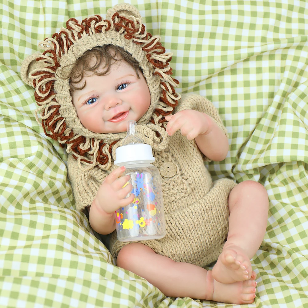 18インチのリアルなソフトシリコンリボーンドール、リアルな塗装の3Dスキン、複数層の塗装と手植えの髪、女の子へのギフト