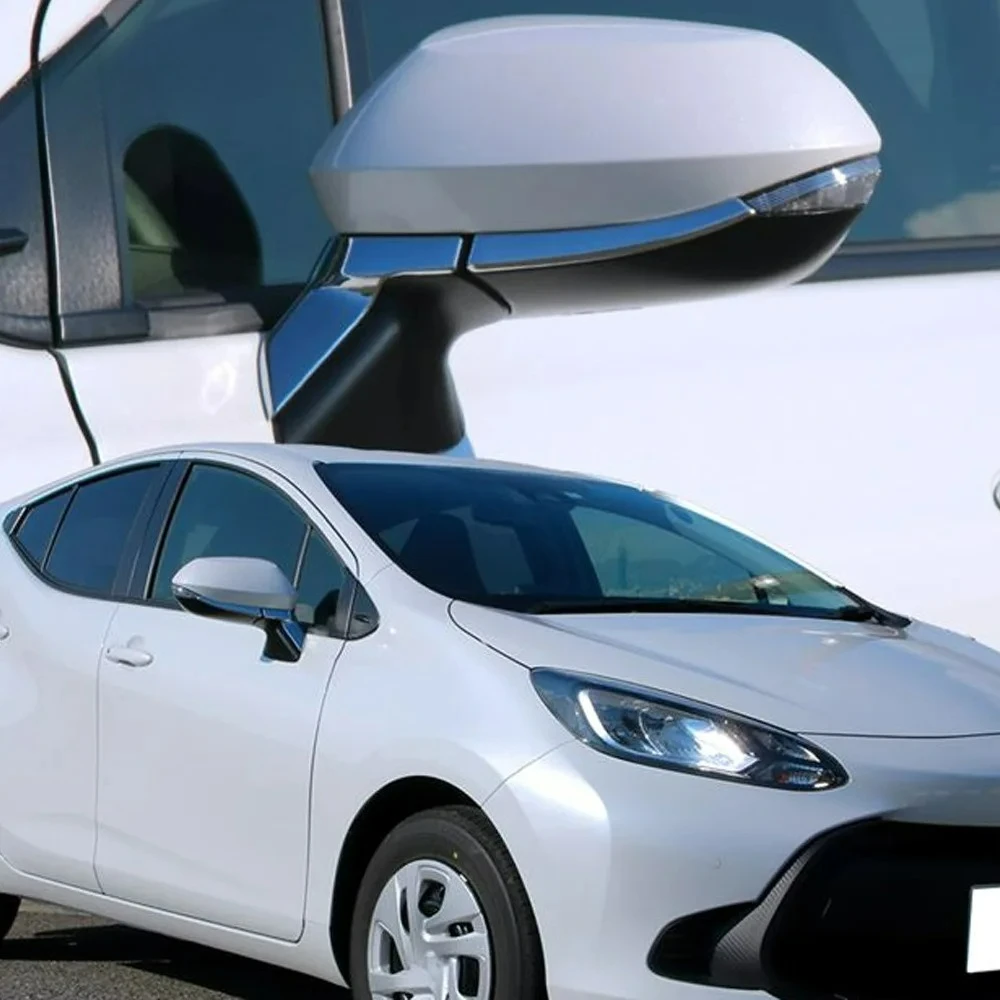 

LHD For Toyota AQUA 2021 Car Rearview Side Mirror Trims Cover Strips Molding Decor Exterior