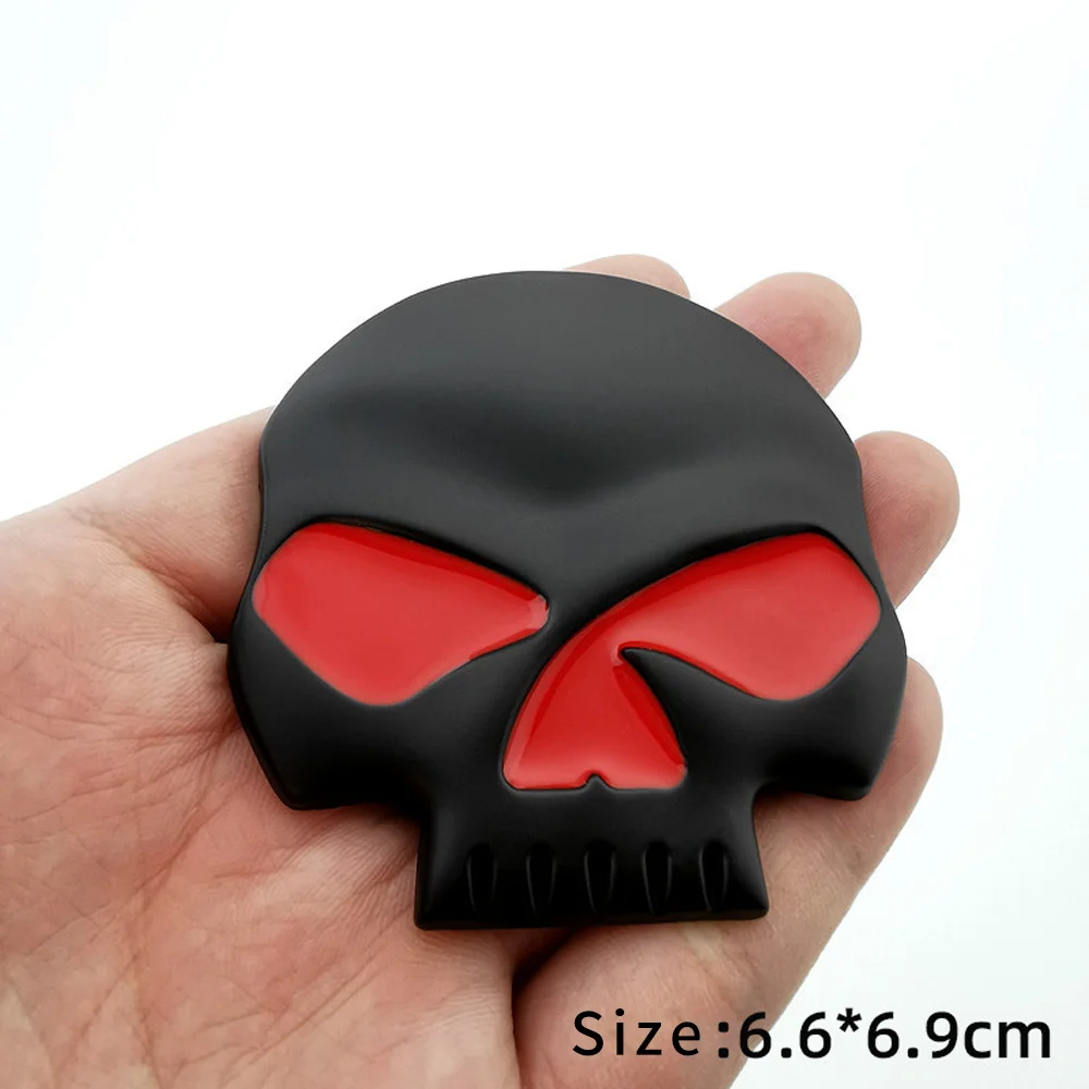3D Chrome Metal Skull Fuel Tank Sticker Vintage Bike Emblem Decal Fits Ducati Scrambler Icon Dark Night Shift Scramble 1100