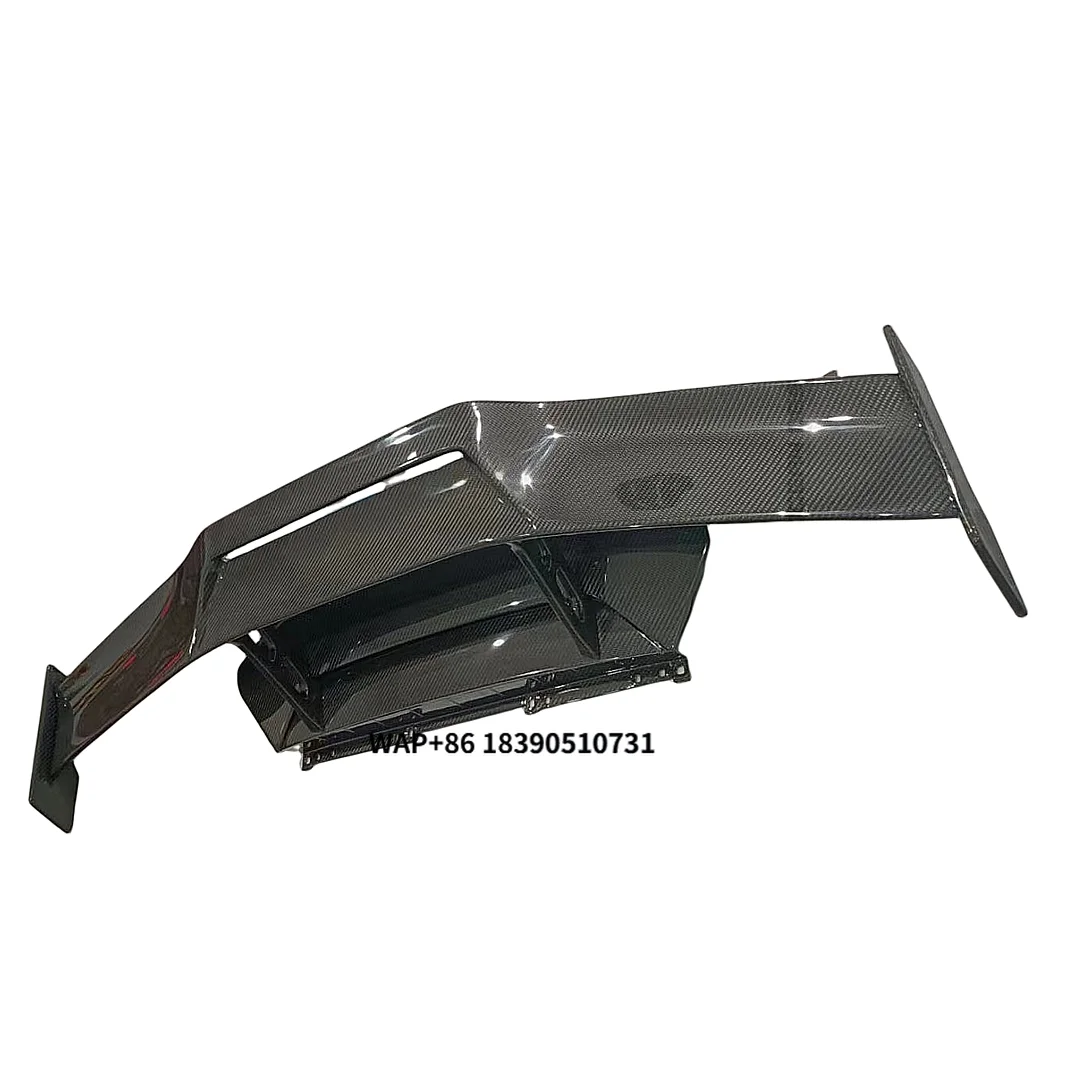 

Dry Carbon Fiber STO OEM Style Double Deck Spoiler for Huracan STO LP610-4 with Upgraded Rear Wing Performance Kit Black LANOUT