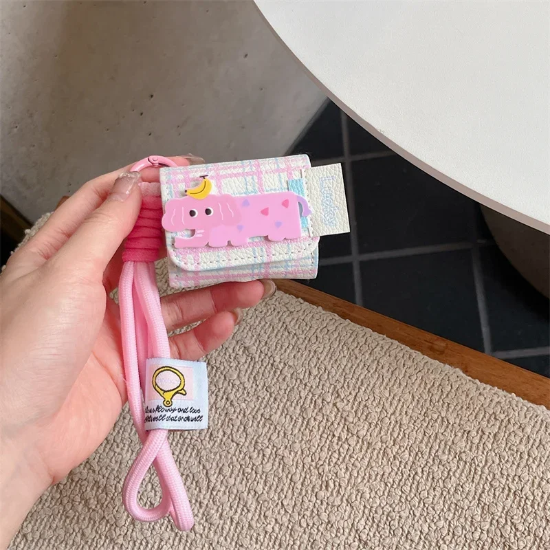 Caso bonito Banana Elephant Headphone para Apple Airpods Pro 2 3 1 4 Airpod 3 4 Capa com Cadeia de Mão, fone de ouvido