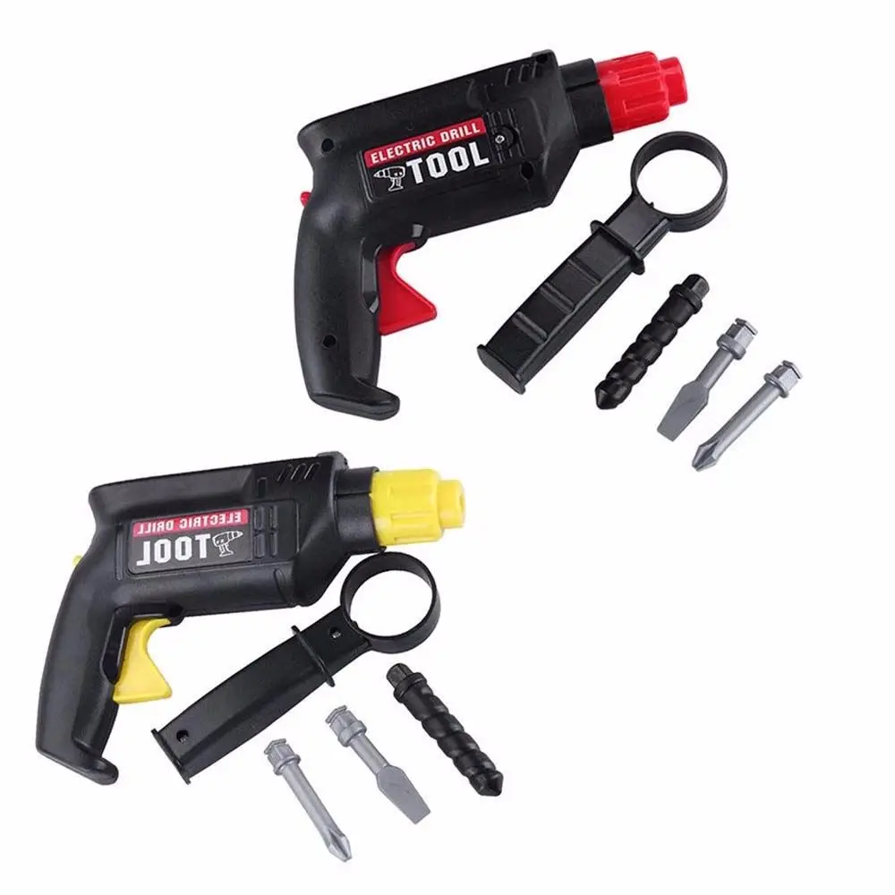 Ferramenta casa jogar role play crianças conjunto de caixa de ferramentas broca chave de fenda kit de reparo simulado broca elétrica simulação ferramenta de reparo