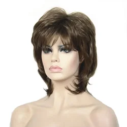 StrongBeauty Women Synthetic wig Short Hair Black/Blonde Natural wigs Capless Layered Hairstyles