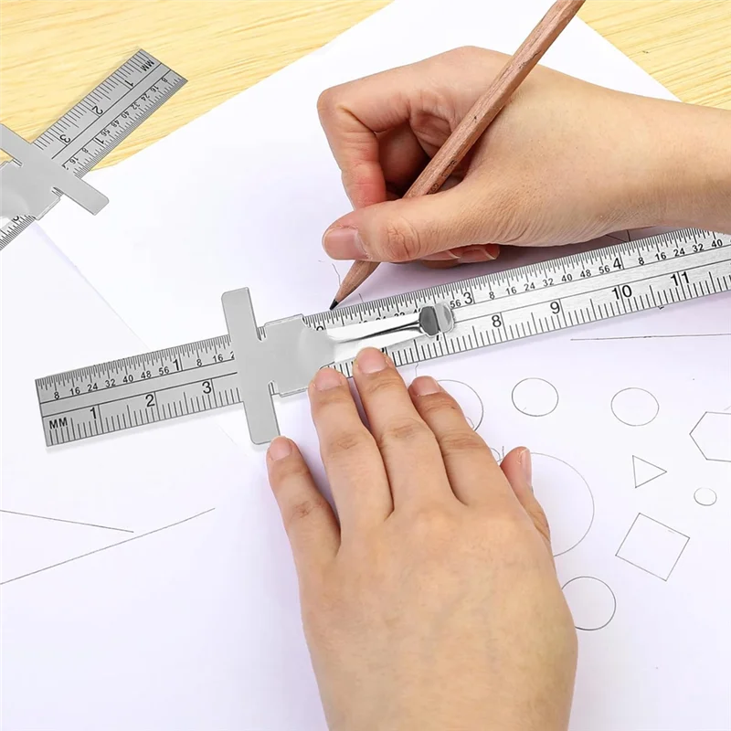

Ruler Stainless Steel Ruler 15Cm Metal Metric Ruler Set, Machinist's Precision Millimeter Ruler, Measuring Tools