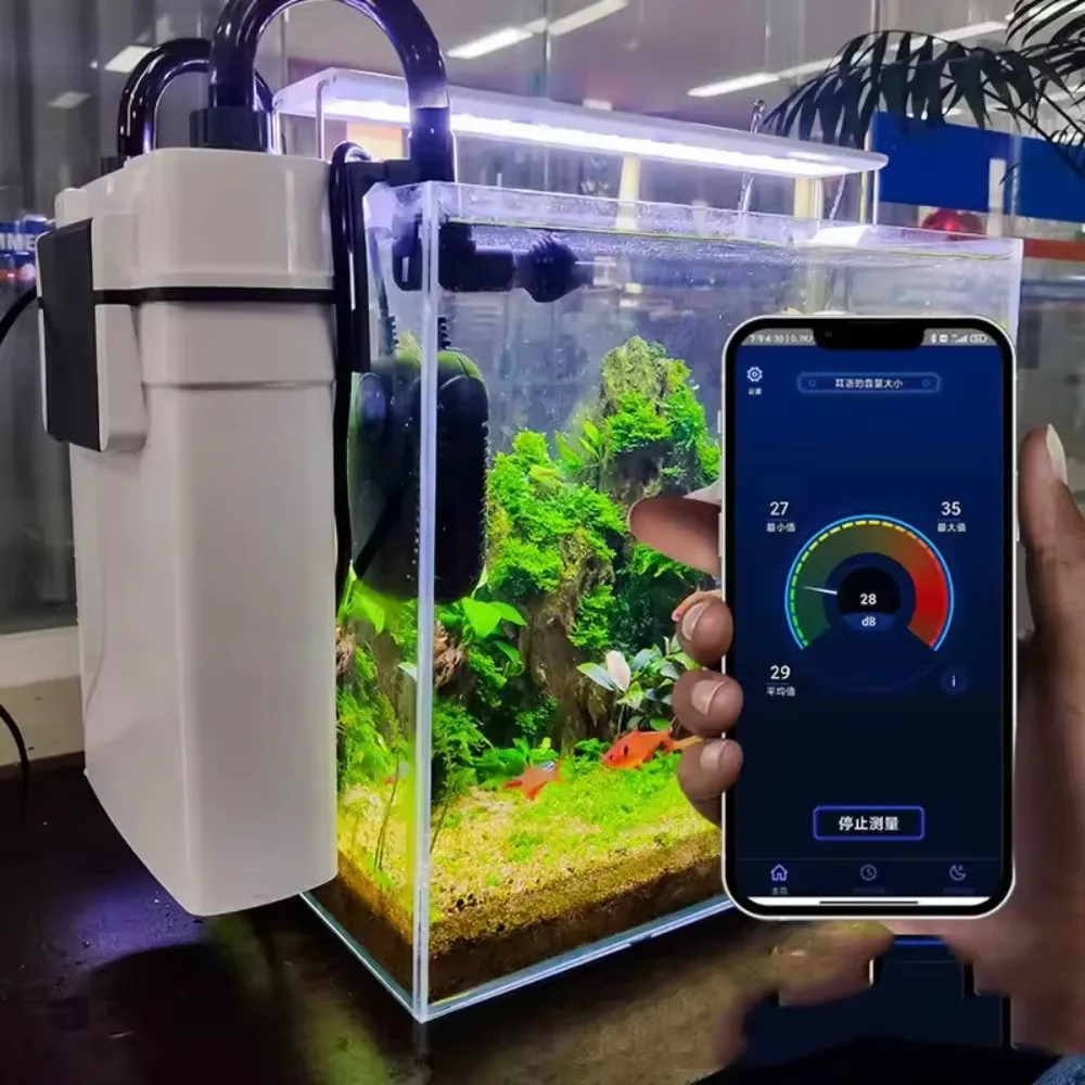 YBF-500 Fish Tank Outer Wall-mounted Filter Aquarium 3 in 1 Multi-functional Hanging Filter