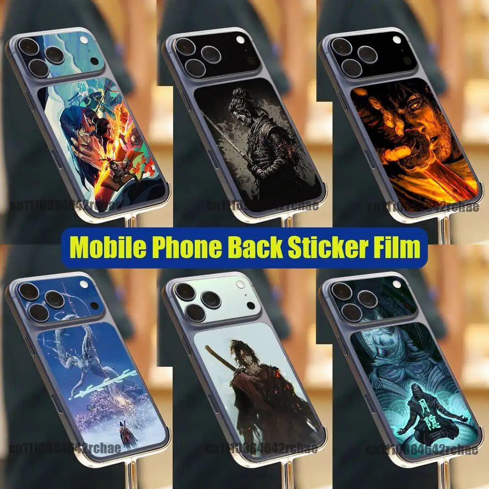 For S-Sekiro S-Shadows Die Twice iPhone 17 Pro Max Phone Back Sticker Film Decal Skin Wrap DIY Custom Stickers Full Cover