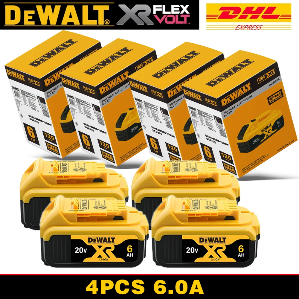 

✅【Original DEWALT】DEWALT 20V Battery 6Ah High-Capacity Li-ion Battery | Fast Charging for DCB184/200/204/205/206/619