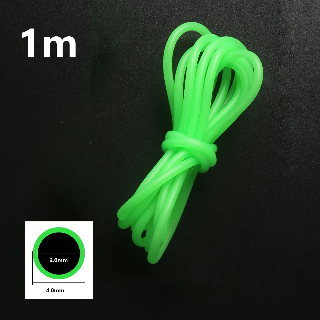 1/1.5m Fishing Night Luminous Tube Green Soft Silicone Fishing Sleeves Fishing Rig Hook Line Glow Pipe Light Tackle