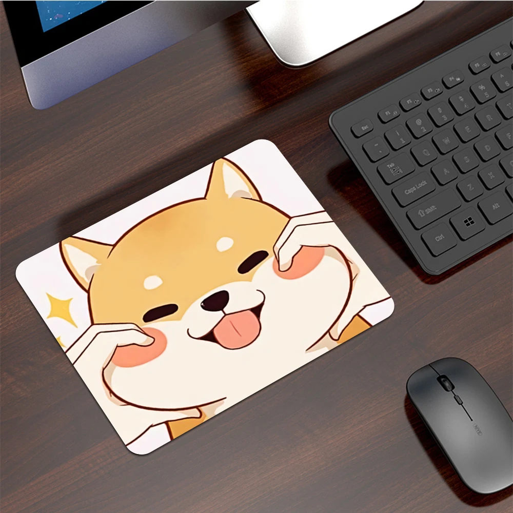 Jogo bonito do mouse almofada pequeno corgi shiba inu acessórios para computador deskmat mousepad gamer teclado esteiras anime mause almofadas kawaii laptops