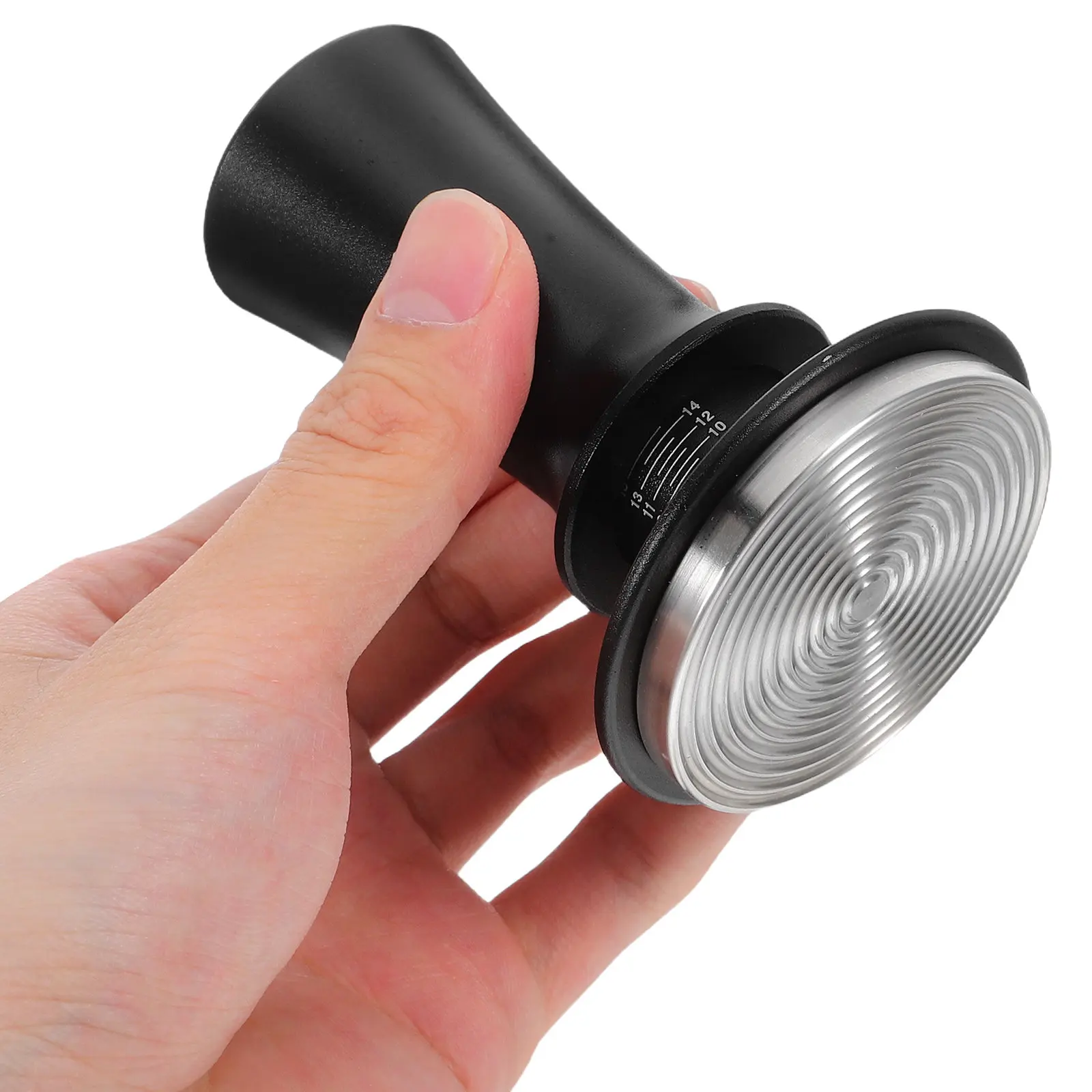 Spring Loaded Calibrated Espresso Tamper Adjustable Type Distributor Even Extraction Coffee Tamper Aluminum Alloy
