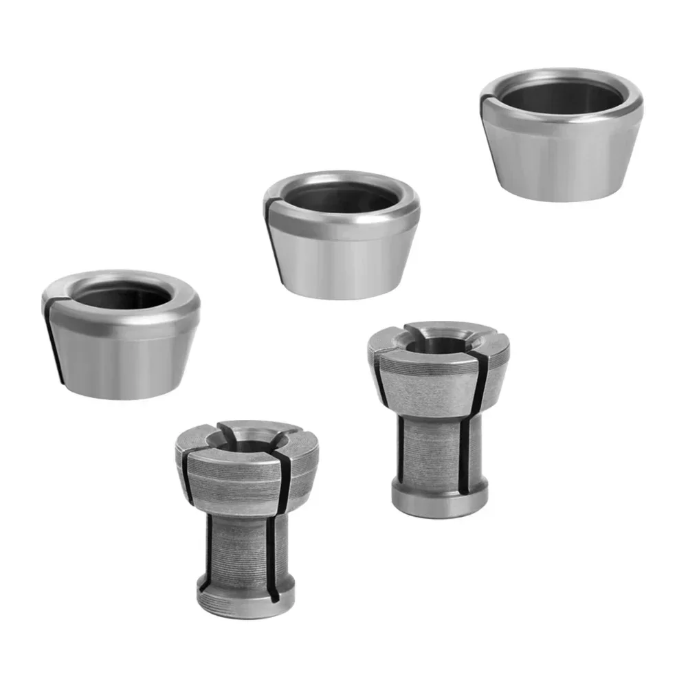 2PCS 6/6.35/8/9.5/10mm Collet Chuck Adapter Engraving Trimming Machine Router  Wood Router Split Bushing Converter