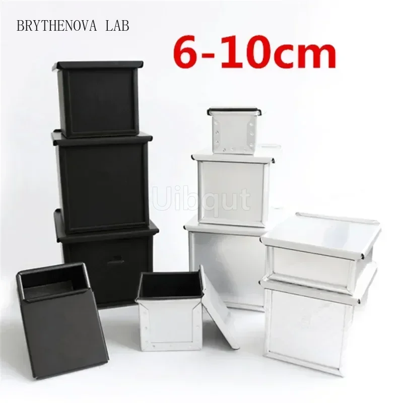Toast Mold with Cover Mini Nonstick small Square Aluminized Steel Cake Bread Box Baking Pastry Dessert Making Mould with Lid