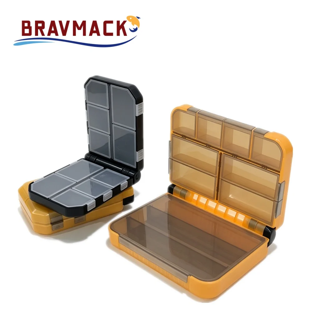 BRAVMACK Foldable Double Layer Lure Box Portable Mini Fishing Bait Storage Case Multifunctional Fishing Tackle Organizer Box