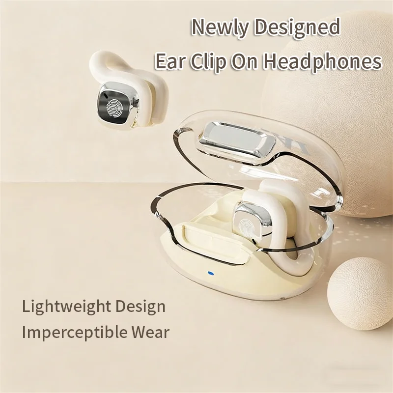 

Наушники Bluetooth с зажимом для ушей, Hi-Fi звуковой эффект, удобное ношение, шумоподавление вызова, новый дизайн, наушники Bluetooth 5.4