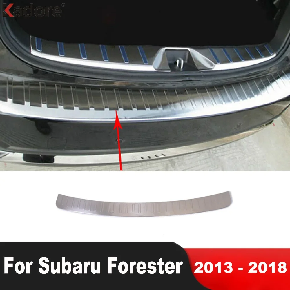 

Для Subaru Forester 2013-2016 2017 2018, стальная накладка на задний багажник автомобиля, бампер, накладка на заднюю дверь, накладка на порог, аксессуары