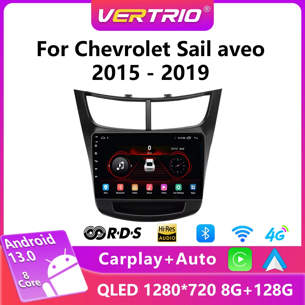 

Wireless Carplay For Chevrolet Sail aveo 2015 2016 2017-2019 Car Radio Multimedia Video Player 4G Navigation GPS 2Din DVD Stereo