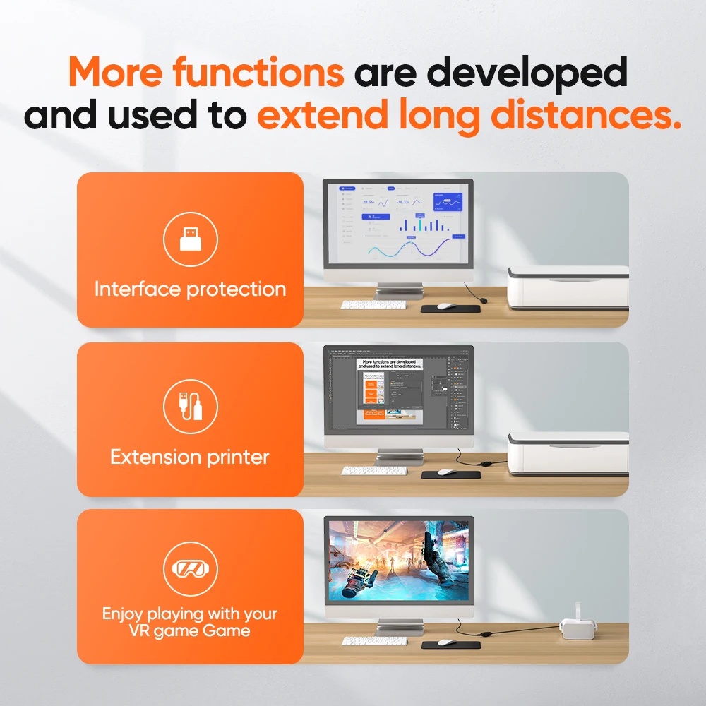 كابل تمديد USB USB3.0 كابل بيانات يعمل لاستشعار ماوس سطح المكتب كوة كويست 2 VR الكمبيوتر المحمول الذكي TV Xbox USB موسع الحبل