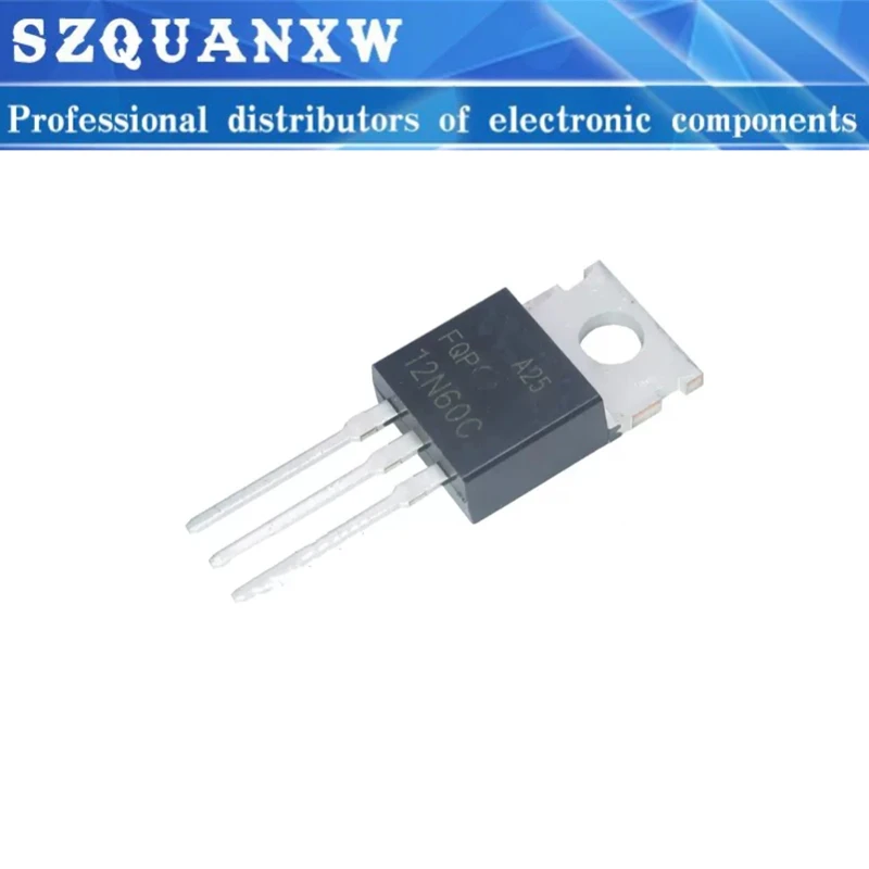 10Pcs/Lot FQP12N60C 12A 600V TO-220 DIP MOSFET Transistor NEW Original