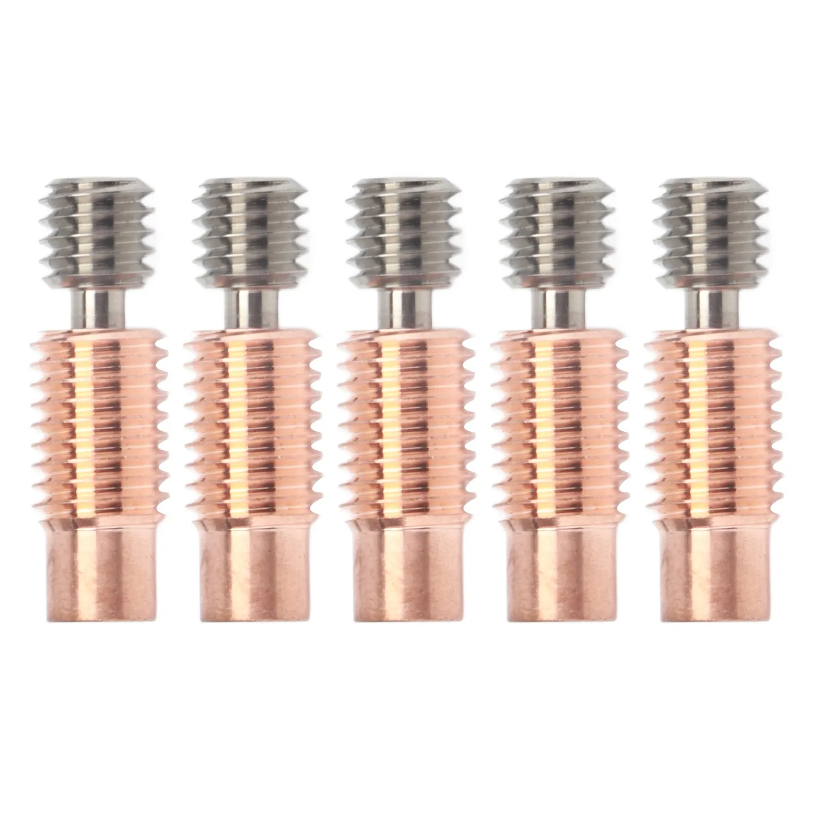 

5PCS Bimetal Heat Break Ti Alloy Copper Heatbreak Replacement for Prusa I3 MK3 MK3S 3D