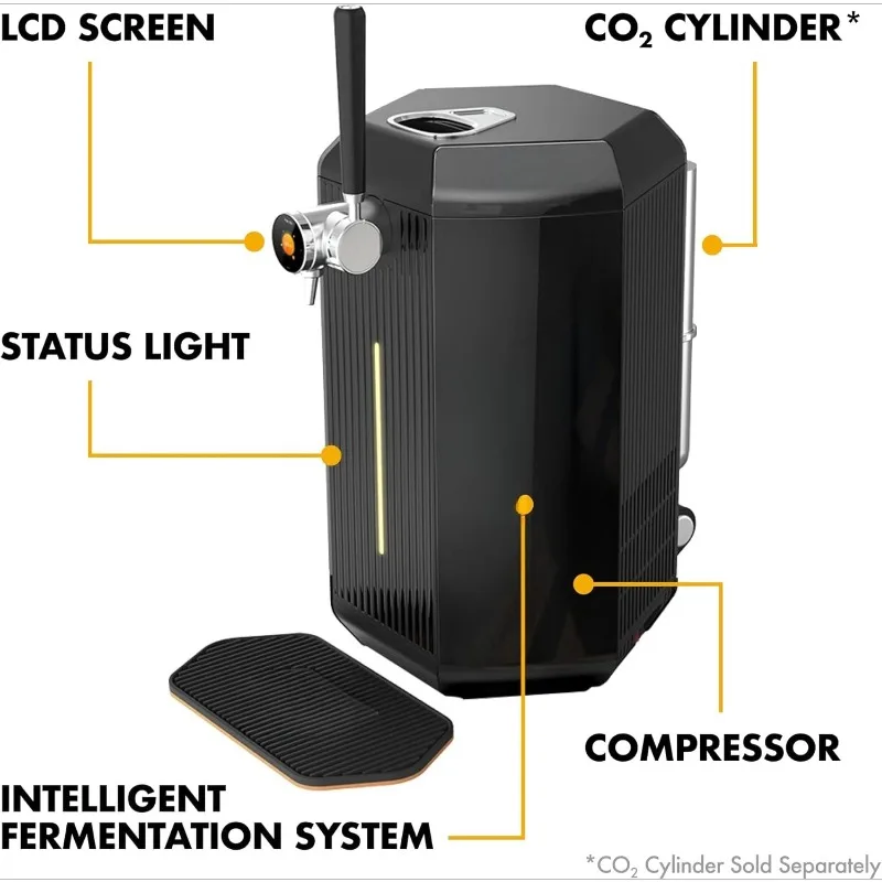 F1 All-In-One Automated Home Brewer, 3.8L Capacity, -35°F-104°F Temp. Range, 14 psi Max. Pressure Control, C