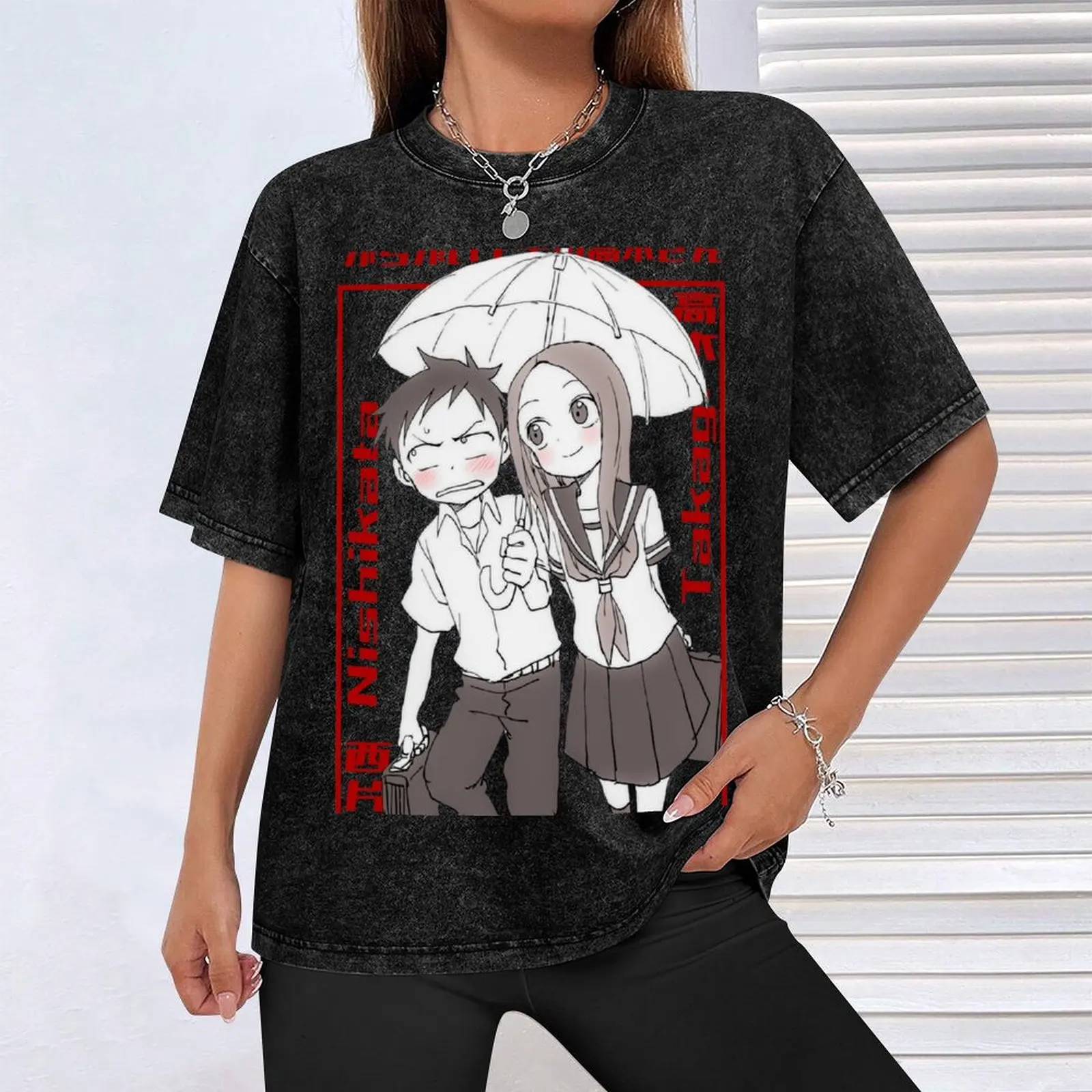 Takagi And Nishikata - Karakai Jouzu no Takagi san T-Shirt graphic t shirt vintage outfits for men