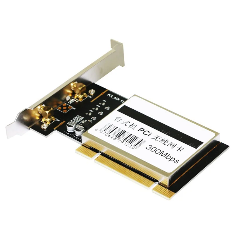 PCI Wireless Network Card 300Mbps Network Card Desktop PC 2.4Ghz Network Card For Winxp/7/8/10/11/MAC/Linux