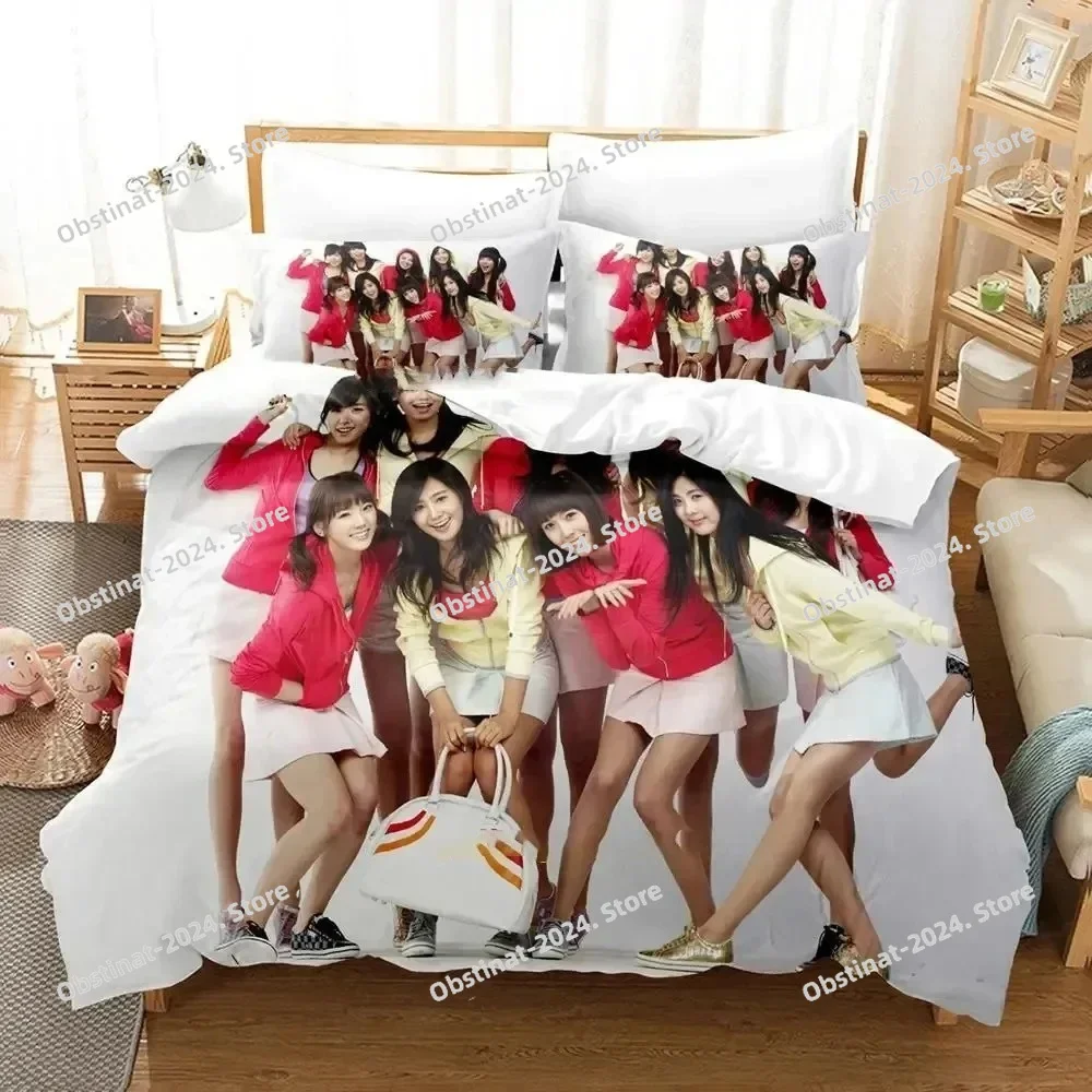 

Kpop Girls Generation Bedding Set Printed Bed Set Duvet Cover Sheet Pillowcase Bed Soft Quilt Cover Full Queen King Size
