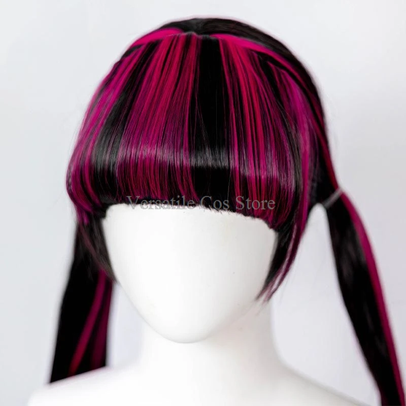 Monster High Draculaura Cosplay Wig Long Staight Wig Role Play Long Hair High Quality Heat Resistant halloween party cosplay wig