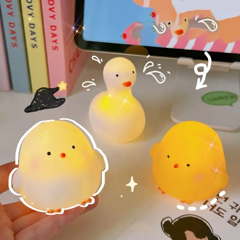 

Small Night Light New Led Animal Cartoon Chick Lamp Soft Duck Light Baby