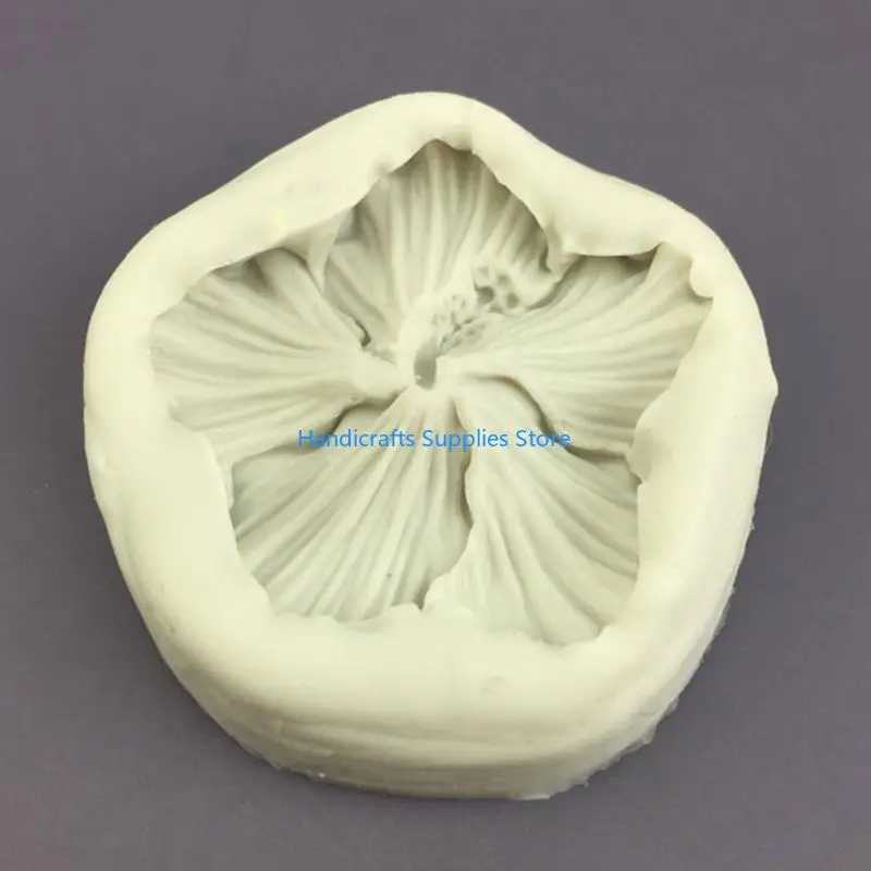 R1wa hibiscus على شكل قوالب DIY فندان قوالب الشوكولاتة تزيين الأدوات السيليكون مادة مصنوعة يدويا