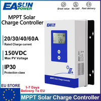 EASUN 60A 40A 30A 20A MPPT Solar Charge Controller Lead Acid Lithium Battery Regulador 12V 24V 48V Solar Controller LCD Displays