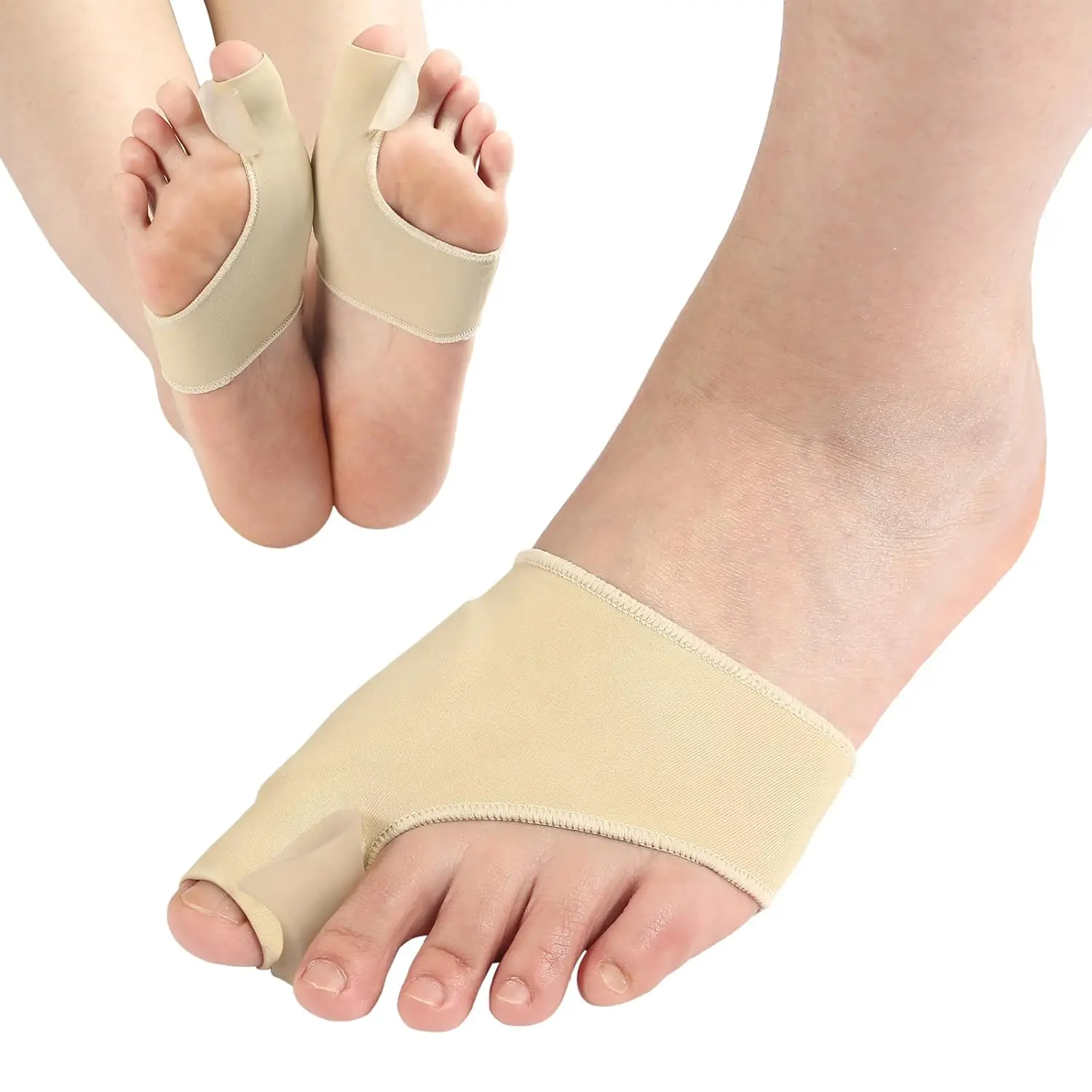 One Pair Toes Corrector Big Toe Separator Protector Bunion Sleeve Straighteners Bunion Corrector Regulator Sock Feet Care Tool