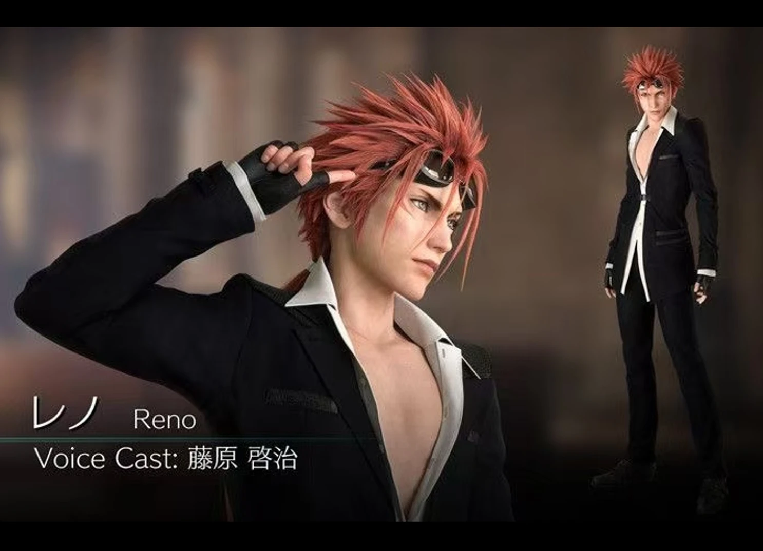 

Final Fantasy 7 Remake Reno uniform game cosplay set in stock for Halloween and Christmas