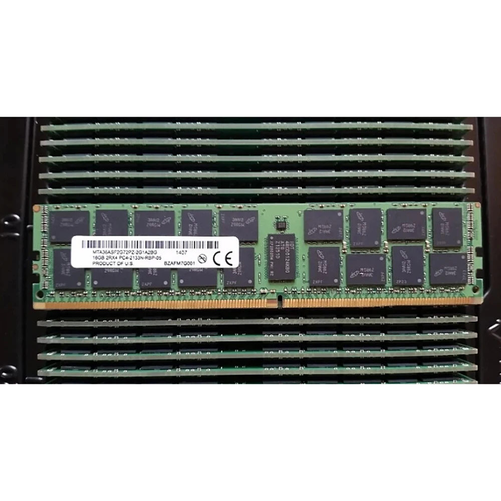 1 قطعة ذاكرة الوصول العشوائي 16 جرام 16 جيجابايت 2RX4 PC4-2133P DDR4 2133 ذاكرة الخادم MTA36ASF2G72PZ-2G1A2